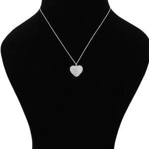 Silver gemstone heart